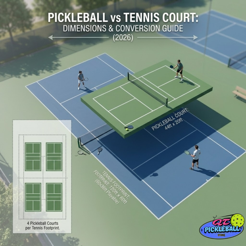 Pickleball vs Tennis Court