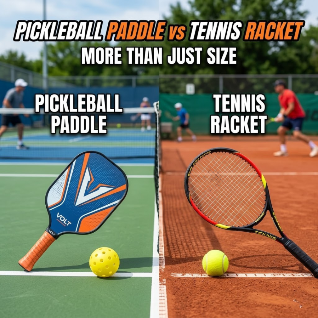 pickleball paddle vs tennis racket