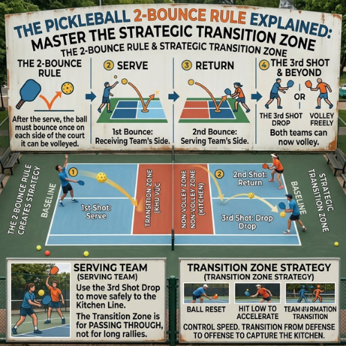 pickleball 2 bounce rule