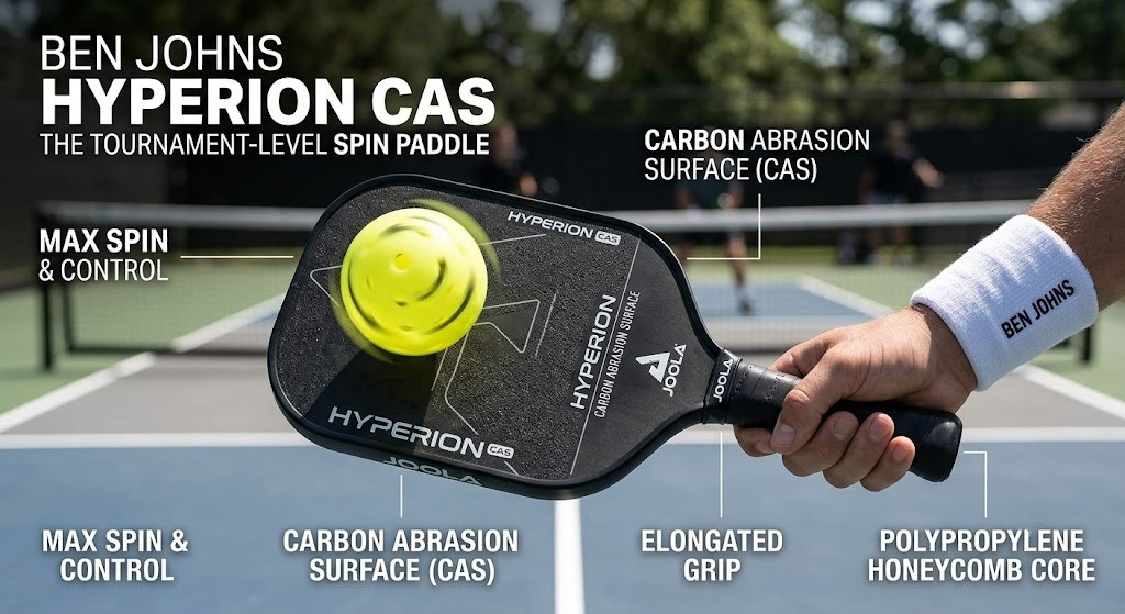Best JOOLA pickleball paddles — JOOLA Ben Johns Hyperion CAS spin paddle