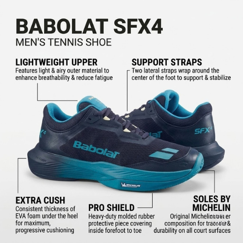 Babolat Pickleball Shoes - Babolat SFX4 All Court Tennis Shoes
